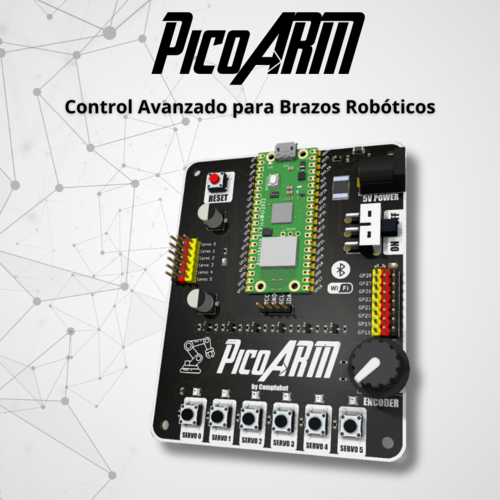 PicoARM: Kit de Brazo Robtico de 6 Ejes con Controlador Raspberry Pi Pico