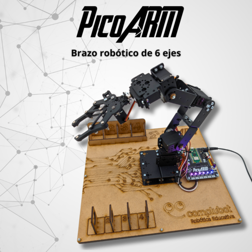 PicoARM: Kit de Brazo Robtico de 6 Ejes con Controlador Raspberry Pi Pico