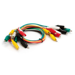 10 Cables con pinzas de cocodrilo de 35cm (5 colores)
